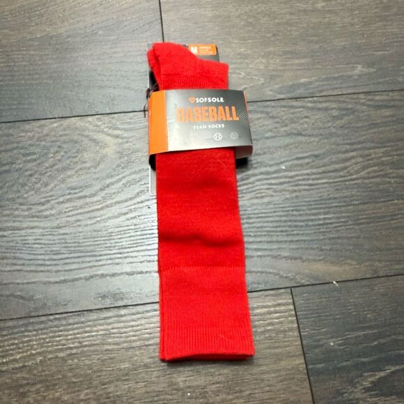 Sofsole Men’s Baseball Red One Pair Socks New - Picture 1 of 3